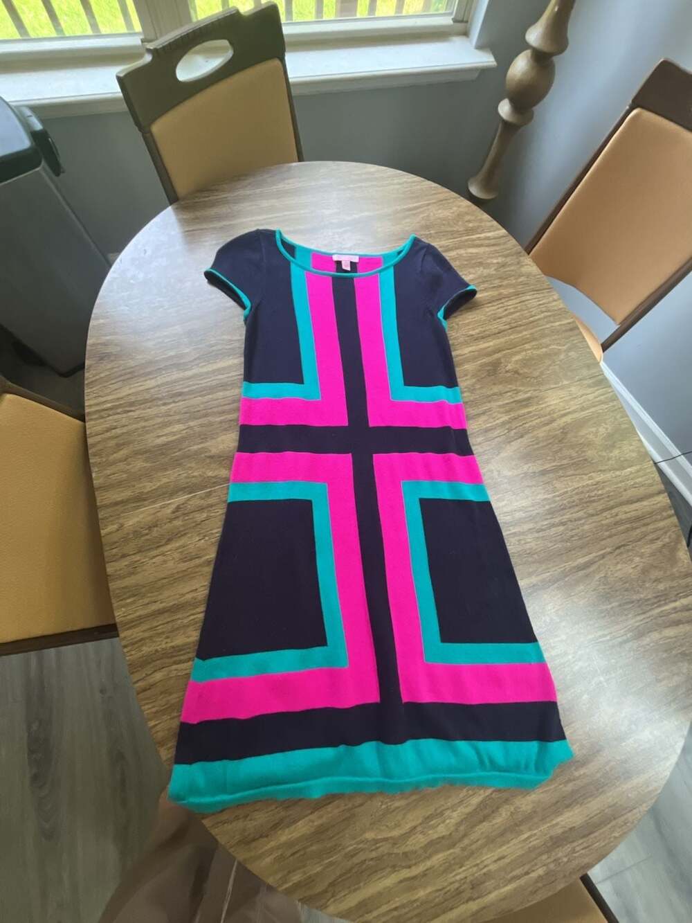 Lilly Pulitzer Isabella Mod Retro Colorblock Sweater Knit Dress